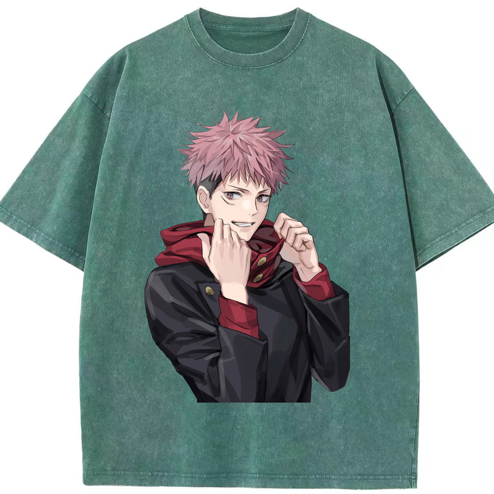 （画像用） 呪術廻戦 Jujutsu Kaisen 綿100% ヴィンテージ風 半袖Tシャツ（フロントプリント）